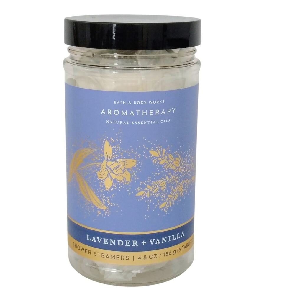 Bath & Body Works Aromatherapy Lavender Vanilla Shower Steamers 6 Tablets 4.8 oz